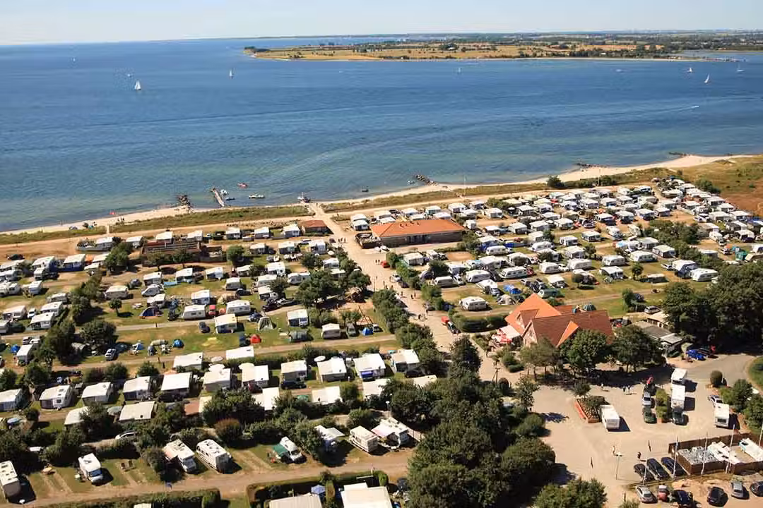 Camping Miramar Campingplatz an der Ostsee aus der Vogelperspektive