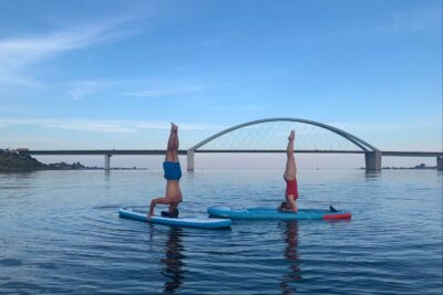 Camping Miramar Paddle Yoga auf dem Campingplatz 400x267