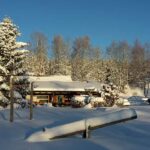 Camping am Brocken Blick auf die Rezeption vom Campingplatz im Winter 150x150