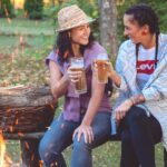 Campingplatz und Strandbad Hasse Gaeste am Lagerfeuer auf dem Campingplatz  150x150