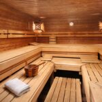 KNAUS Campingpark Hennesee Innenraum von Sauna auf dem Campingplatz 150x150