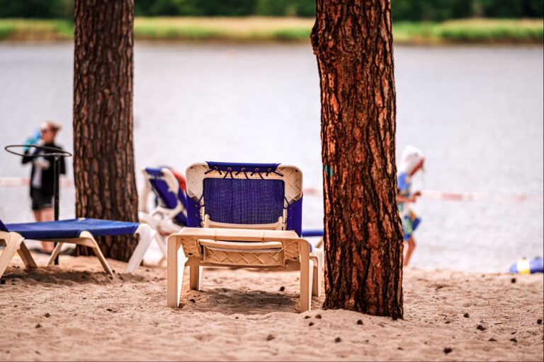 Naturcamping Brettmuehlenteich Liegestuehle am Ufer des Badeteichs d3ee275e 66bf 44f9 9249 6982743fd89b 768x512