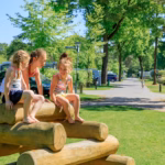 Ardoer Camping De Heldense Bossen Stellplatz mit spielenden Kindern im Gras  150x150