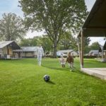 Camping De Leistert Kinder beim Fussballspielen auf der Wiese des Campingplatzes 60e316fa a039 4356 a933 60fe573d40a0 150x150